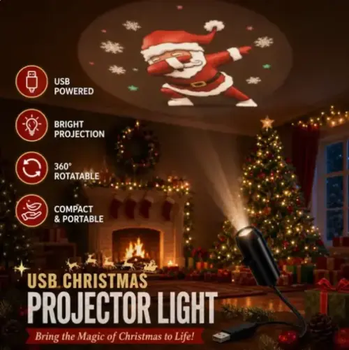 HD Multi-Holiday LED Projector Light – Plug-and-Play Christmas, Halloween & Ocean Projector for Festive Home Decor