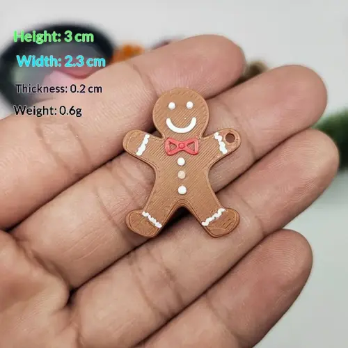 Charming Gingerbread Man Christmas Tree Ornament - Cute Festive Holiday Hanging Pendant