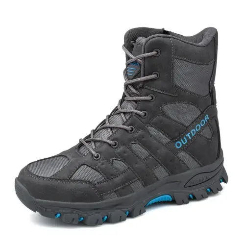 Men's High-Top Outdoor Hiking Boots - Durable All-Terrain Trekking & Work Boots