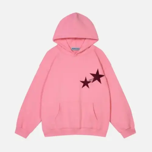 Aelfric Eden Star Print Colore Contrast Pullover Hoodie - Y2K Streetwear Sweatshirt