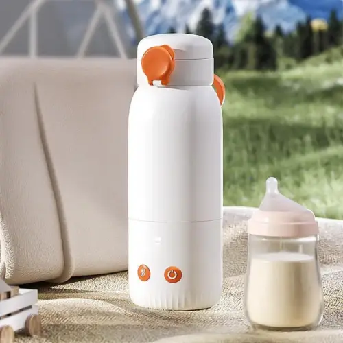 Portable Wireless Baby Bottle Warmer & Temperature-Controlled Milk Dispenser – Type-C Rechargeable, 316L Stainless Steel