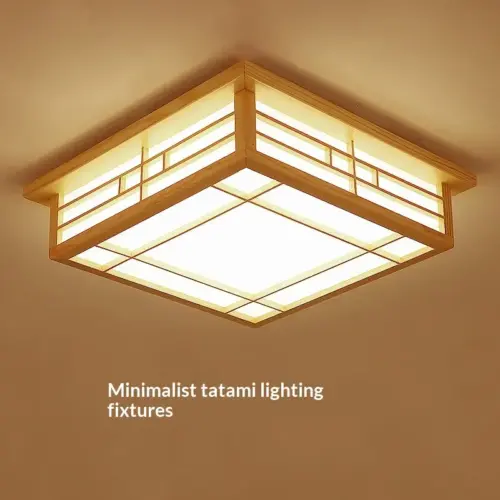 Minimalist Japanese-Style LED Ceiling Light – Modern Dimmable Flush Mount Fixture for Bedroom & Living Room