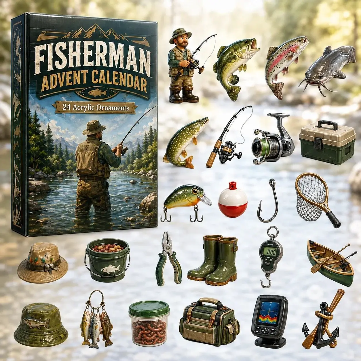 Outdoor Adventure Acrylic Calendar Blind Box – Interactive Mystery Countdown Gift Set for All Ages