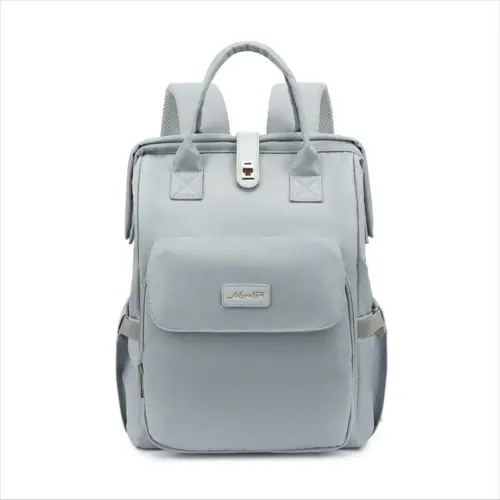 Multi-Functional Diaper Bag Backpack – Large Capacity Baby Travel Bag with Wet/Dry Separation (Light Gray)