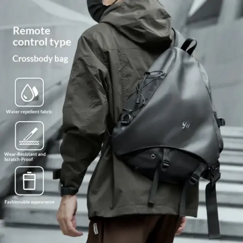 Men's Multi-Purpose Crossbody Sling Bag – Durable Sporty Shoulder Bag for Cycling & Everyday Streetwear