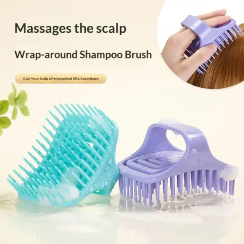 Ergonomic Scalp Massager Shampoo Brush – Hollow Exfoliating Scalp Scrubber & Hair Cleansing Comb