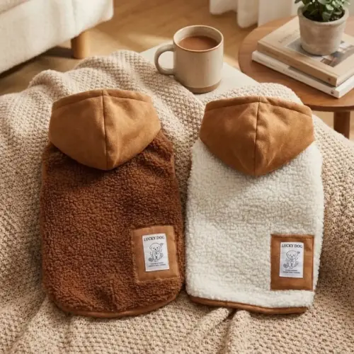Cozy Detachable Hooded Dog Vest – Thick Warm Winter Jacket for Small & Medium Dogs