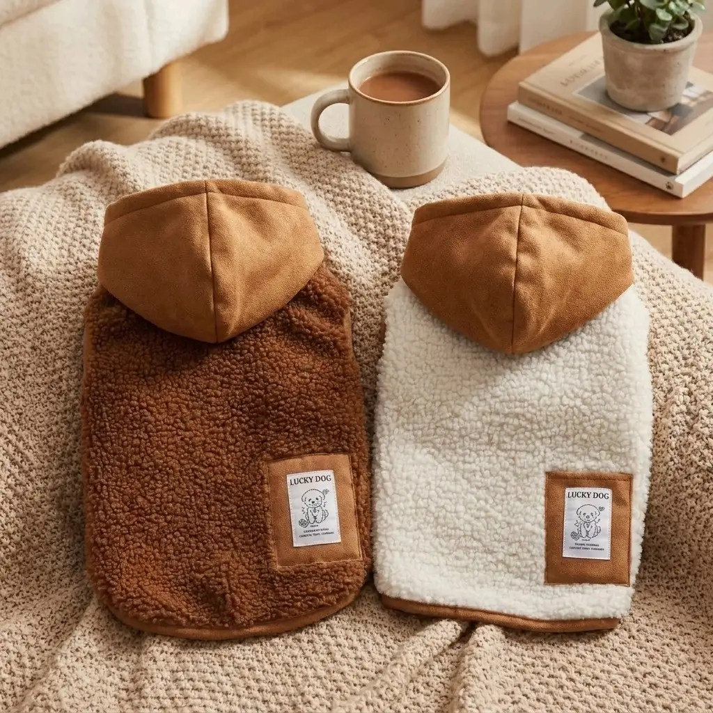 Cozy Detachable Hooded Dog Vest – Thick Warm Winter Jacket for Small & Medium Dogs