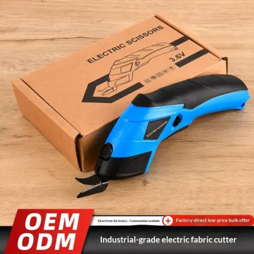 Cordless Electric Rotary Fabric Cutter – Rechargeable Handheld Round Knife Shears for Leather, Carpet, Curtains & Tailoring
