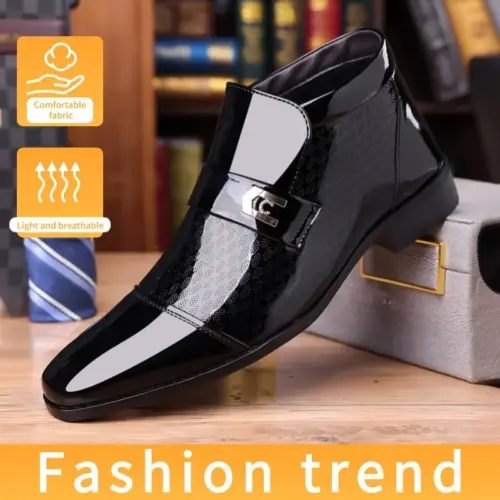 Men's Classic British Style Formal Leather Dress Shoes – Polished Non-Slip Business Shoes