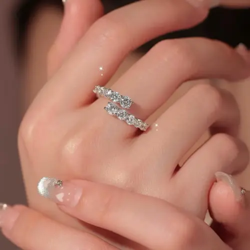 Elegant Oval Pink Simulated Diamond Ring – 18K Gold Plated Korean-Style Stackable Ring for Women