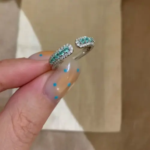 Sea Salt Blue Simulated Paraiba Diamond Ring - Delicate Crystal Statement Ring with Light Luxury Design