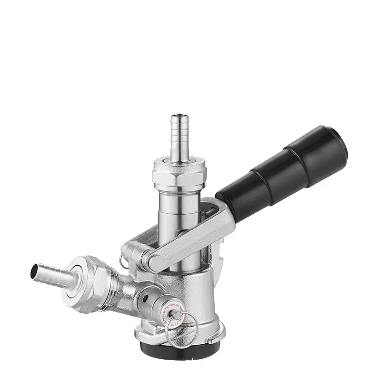 Heavy-Duty D-System Beer Keg Coupler – Commercial & Homebrew D-Type Draft Dispenser with Round Handle