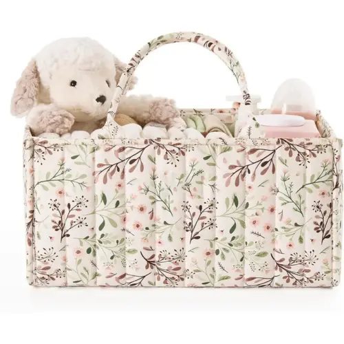 Portable Cotton Mommy Bag – Large Capacity Handheld Diaper Tote & Baby Essentials Organizer