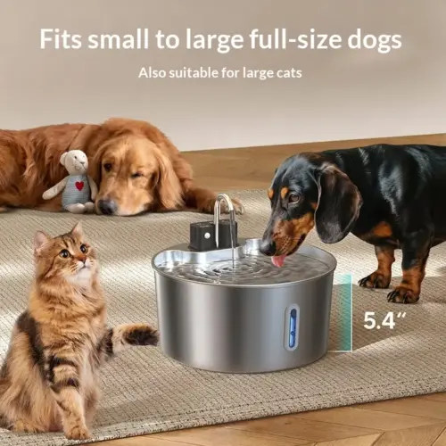 Smart Stainless Steel Pet Water Fountain - Automatic Circulating Water Dispenser for Cats & Dogs