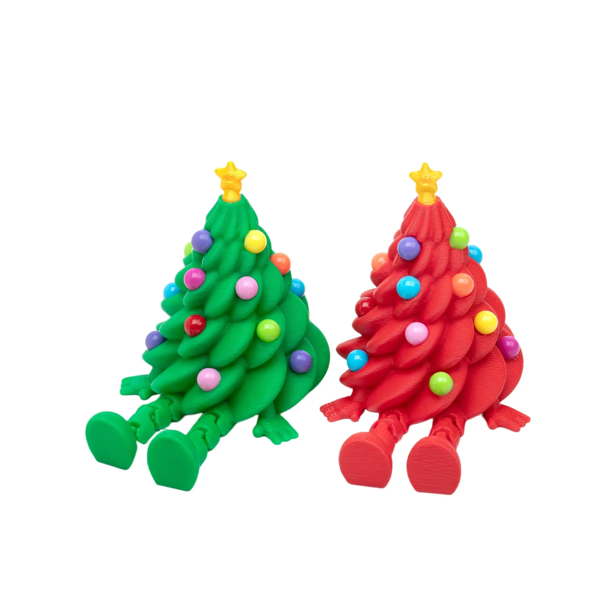 3D Printed Christmas Tree Man Figurine – Modern Desktop Holiday Ornament & Quirky Xmas Gift