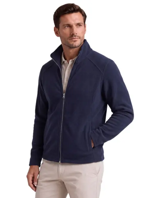 Men's Polar Fleece Full-Zip Jacket - Thermal Softshell Sweatshirt for Autumn and Winter
