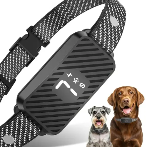 Smart Dog Bark Collar for Small, Medium, and Large Dogs – Rechargeable IP67 Waterproof Anti-Barking Training Collar with 3 Modes & 7 Sensitivity Levels (Frosted Black)