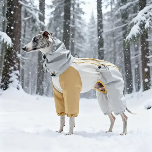 Warm Ski-Style Padded Dog Winter Coat – Waterproof Outdoor Pet Jacket with 3-in-1 Hat