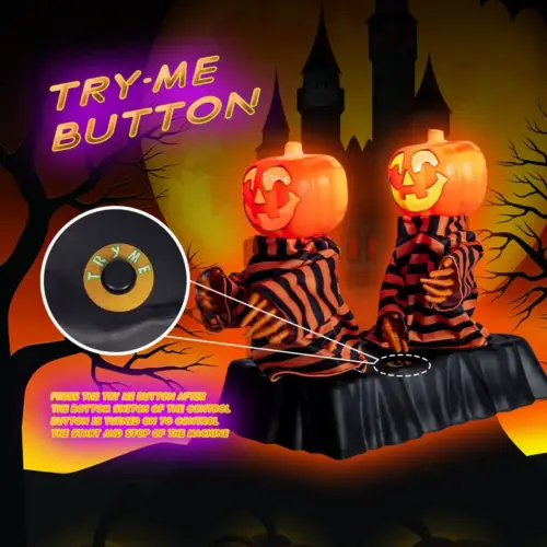Electric Dancing Pumpkin & Skull Halloween Toy – Animated Musical Figures with Dynamic LED Lights & Sound Effects