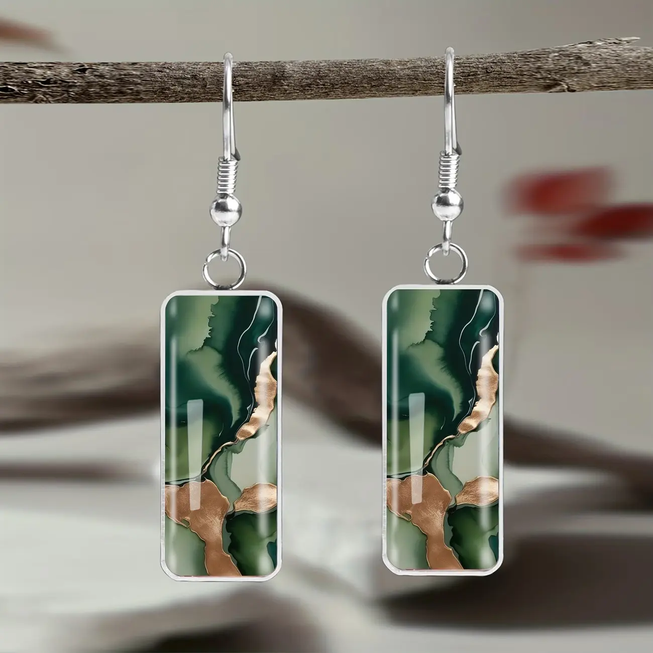 Celestial Meteor Shower Stainless Steel Earrings - Creative Irregular Shell Accent Drop Earrings