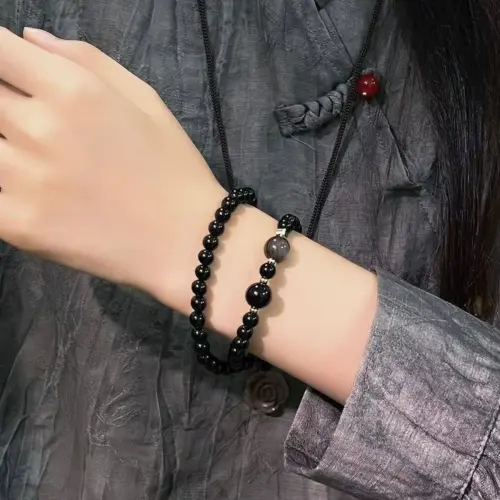 Natural Black Tiger's Eye Beaded Bracelet for Men - 8mm Healing Energy Stone Bracelet