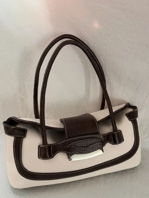 Vintage Off-White Multi-Functional Shoulder & Underarm Bag – Chic Everyday Pillow Handbag