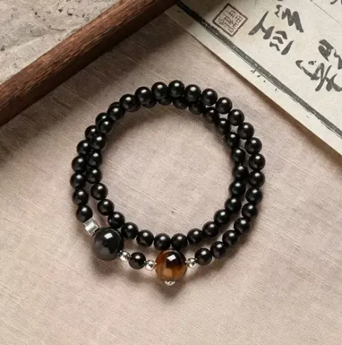 Natural Tiger's Eye Beaded Bracelet - Blessed Spiritual Protection & Healing Crystal Jewelry (8mm)