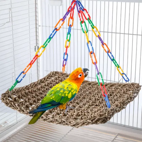 Natural Woven Seagrass Reptile Hammock – Breathable Lounger & Basking Bed for Lizards