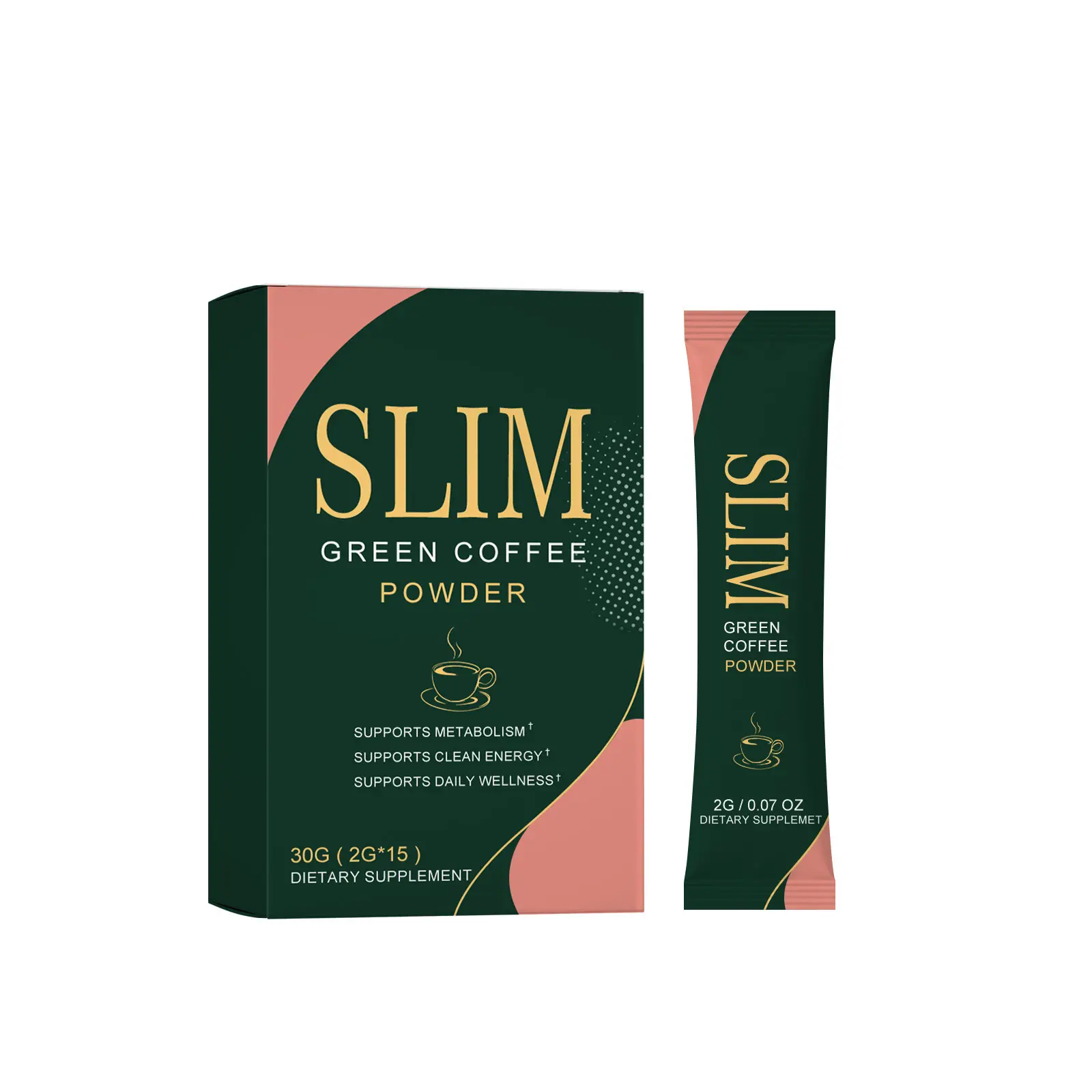 Posture Balance Wellness Coffee Powder – Metabolism & Body Care Blend with L-Carnitine, Green Coffee Bean & Green Tea Extract (15 Sachets)
