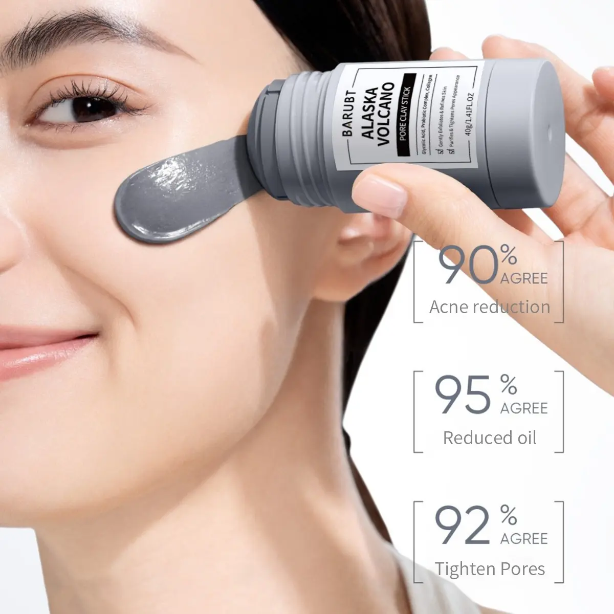 Volcanic Mud Blackhead Remover Stick – Gentle Deep Cleansing & Pore Purifying Mask