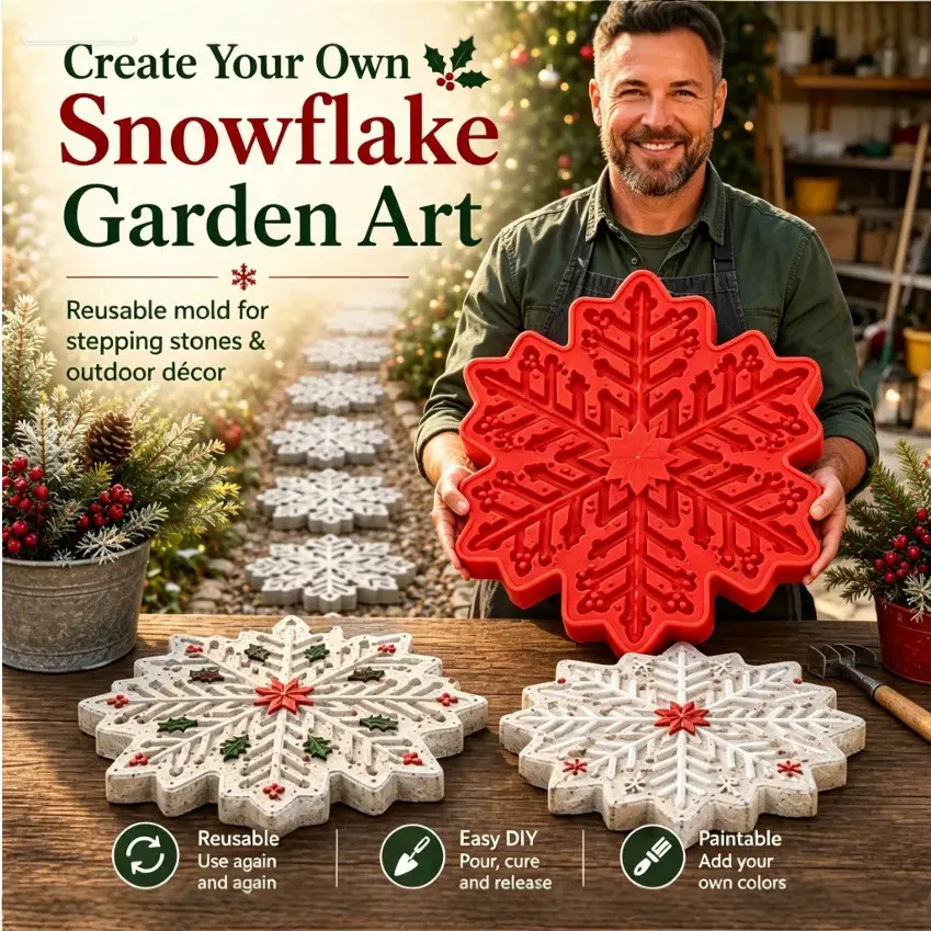 Reusable Sunflower Stepping Stone Mold – DIY Garden Pathway & Paver Concrete Mold