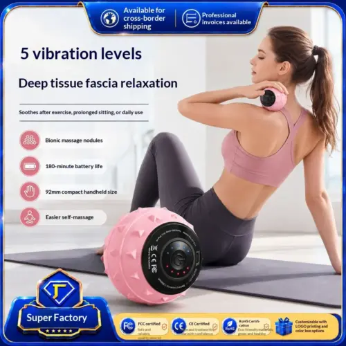 Electric Vibrating Massage Ball – Rechargeable Deep Tissue & Muscle Relaxation Therapy Ball for Whole Body