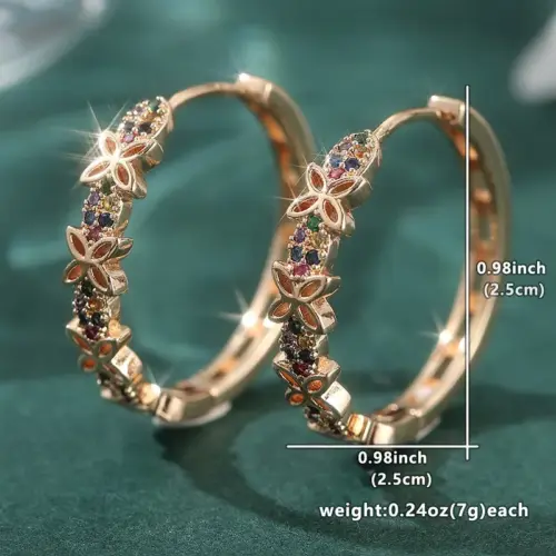 Elegant Butterfly Crystal Hoop Earrings in Rose Gold Tone – Sparkling Statement Jewelry for Women