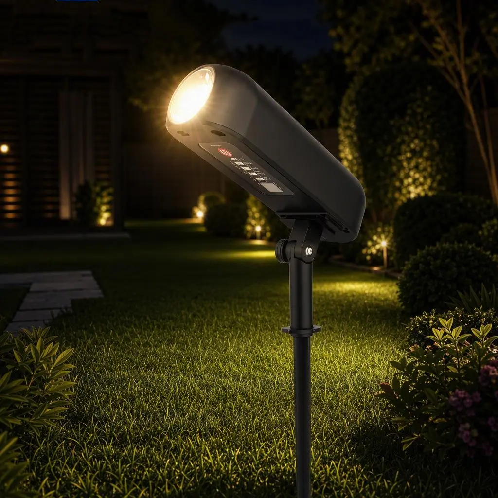 Dual-Lighting Solar Outdoor Spotlight – Adjustable LED Landscape Light for Garden & Courtyard