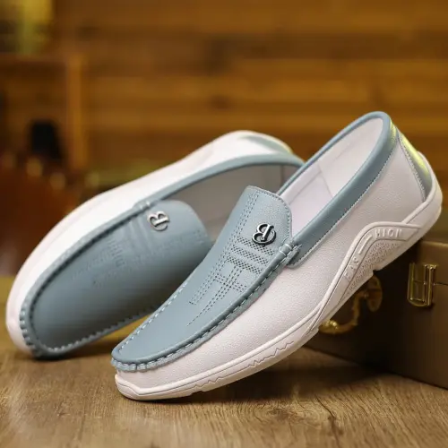 Men's Färg-Block Casual Leather Loafers – Lightweight, Breathable Slip-On Shoes