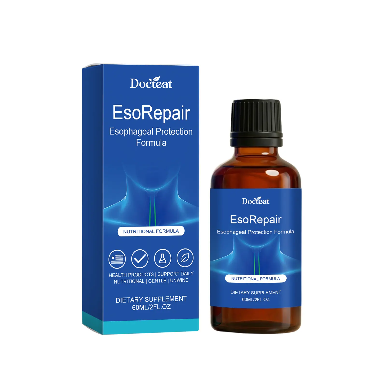 Gentle Intestinal Soothing Liquid Supplement (60ml) – Daily Digestive Health & Stomach Balance Support with Aloe Vera and Vitamin C