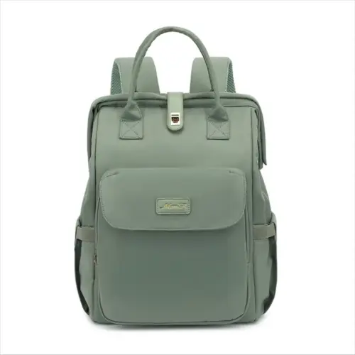 Multi-Functional Diaper Bag Backpack – Large Capacity Travel Baby Bag with Wet/Dry Separation (Green)